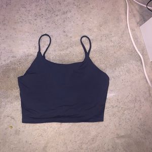 Cropped tank top with support band